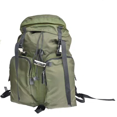Prada Khaki Synthetic Backpack Bag ()