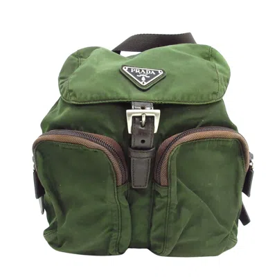 Prada Re-nylon Green Synthetic Backpack Bag ()