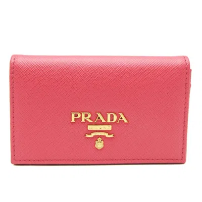 Prada Saffiano Pink Leather Wallet  ()