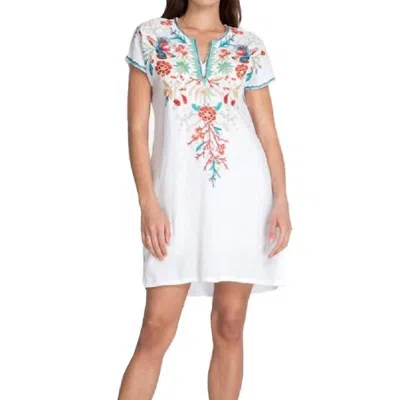 Johnny Was Ariel Easy Tunic Dress In White