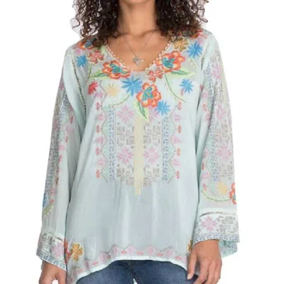 Johnny Was Riveda Blouse In Seafoam In Blue