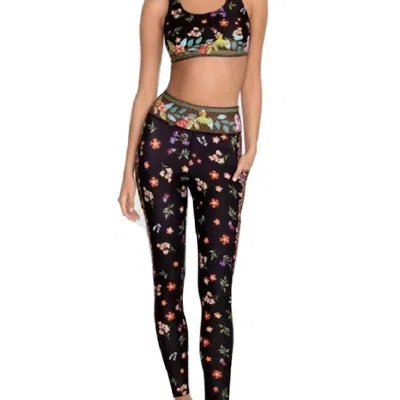 Johnny Was Nani Bee Active High Waist Legging In Multi In Black