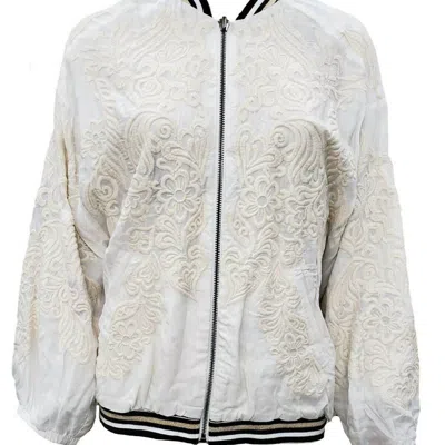 Johnny Was Women's Kitty Reversible Bomber Jacket In Natural In White