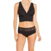 Cosabella Never Say Never Plungie Longline Bralette In Black