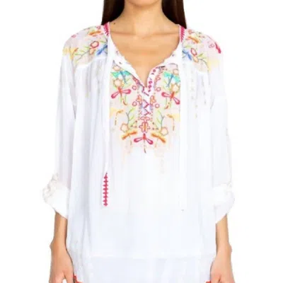 Johnny Was Dragonfly Blouse In White