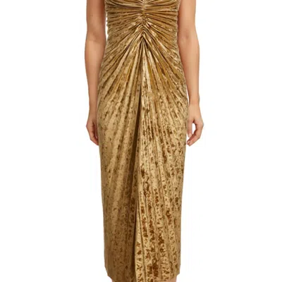 Delfi Collective Marylin Midi Dress In Gold