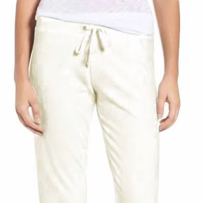 Juicy Couture Angel Microterry Zuma Pants In Cream In White