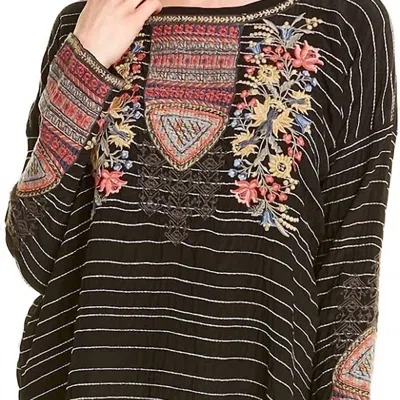 Johnny Was Anshi Silk Blouse In Black