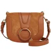 See By Chloé See By Chloe Hana Small Suede & Leather Crossbody Carmelo One Size In Brown