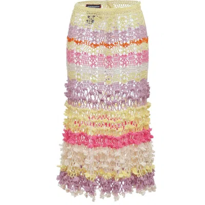 Andreeva Malva Multicolor Handmade Crochet Skirt