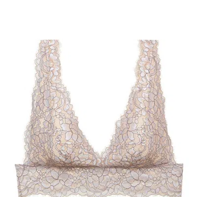 Cosabella Pret-a-porter Longline Bralette In Lilac Cloud/dusk Orchid In Brown