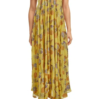 Delfi Collective Regina Dress In Yellow Metallic