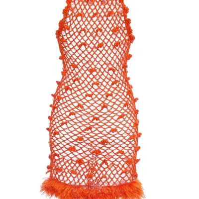 Andreeva Malva Orange Handmade Crochet Dress