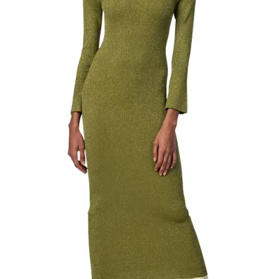 Ronny Kobo Charluna Dress In Olive In Green