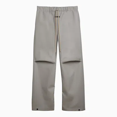 Fear Of God Paris Sky Rubberized Wide-leg Trousers Men In Gray