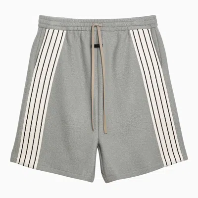 Fear Of God Paris Sky Striped Wool Bermuda Shorts Men In Grey