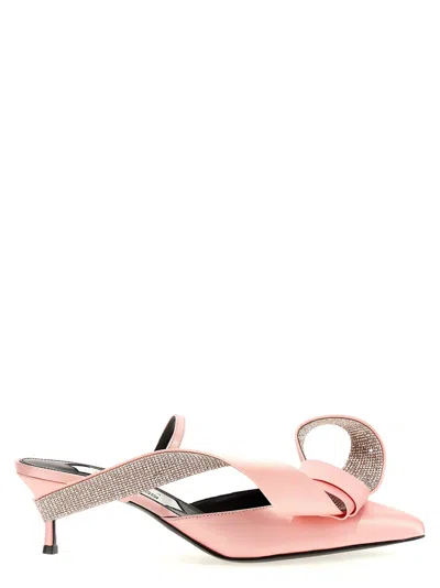 Sergio Rossi Marquise Embellished Pointed Toe Pumps In Pink