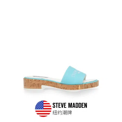 Steve Madden 思美登女鞋春夏季低跟露趾外穿一字拖鞋 Chantay In Blue