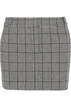 TIBI ALDRIDGE CHECKED WOOL-BLEND TWEED MINI SKIRT