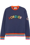 MIRA MIKATI APPLIQUÉD COTTON-JERSEY SWEATSHIRT