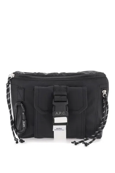 A.p.c. Nylon Trekking Fanny In Black