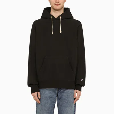 Champion | Black Cotton Blend Hoodie