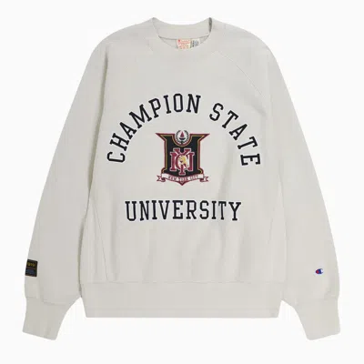 Champion | Light Grey Cotton Blend Crew-neck Sweatshirt