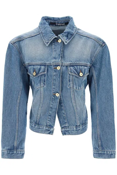 Jacquemus Cotton Denim Jacket In Blue