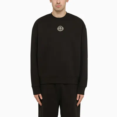 Moncler X Roc Nation By Jay-z Crew-neck Sweatshirt With Logo Print In Black