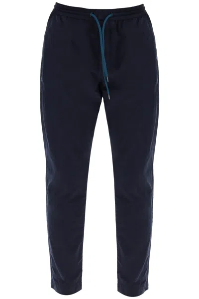 Ps By Paul Smith Lightweight Organic Cotton Pants In Blue