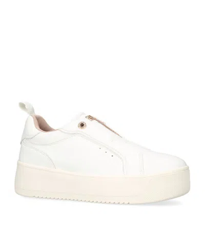 Kg Kurt Geiger Womens White Lucia Branded Faux-leather Low-top Trainers