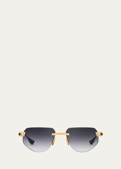 Dita Men's Grand-imperyn Rimless Sunglasses In Yellow Gold - Bla