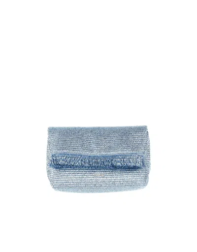 Cult Gaia Designer Handbags "shanti" Mini Clutch In Blue