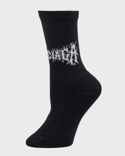 Balenciaga Diy Metal Outline Socks In 1077 Black/white