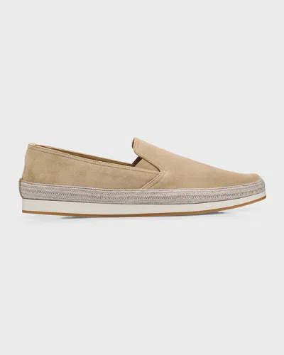 Prada Suede Slip-on Espadrilles In Neutrals