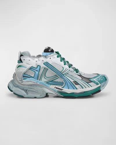 BALENCIAGA Men's Mesh Runner Sneakers 快適 スニーカー ロゴ Balenciaga Men's Multicolor Mesh Runner Sneakers - Bergdorf
