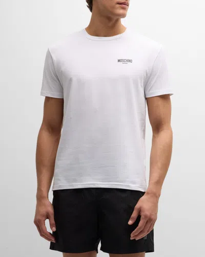 Moschino Men's Swim Logo T-shirt In White