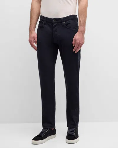 Emporio Armani Men's Straight Fit 5-pocket Trousers In Blue