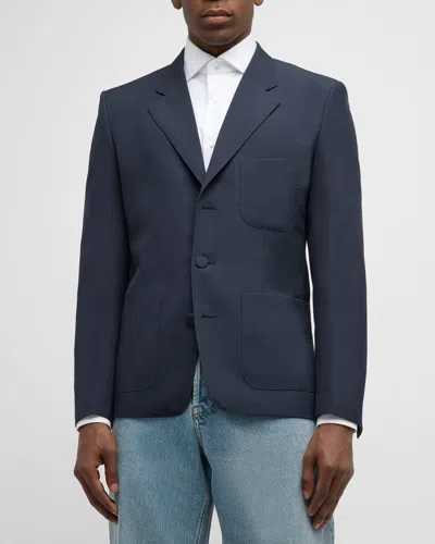 Givenchy Men's Schoolboy Wool Blazer In Night Blue