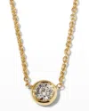 Roberto Coin 18k Gold Single Diamond Bezel Necklace