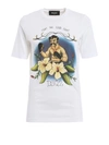 DSQUARED2 FIGHT THE GOOD FIGHT T-SHIRT,S75GC0891.S22427 100 WHITE