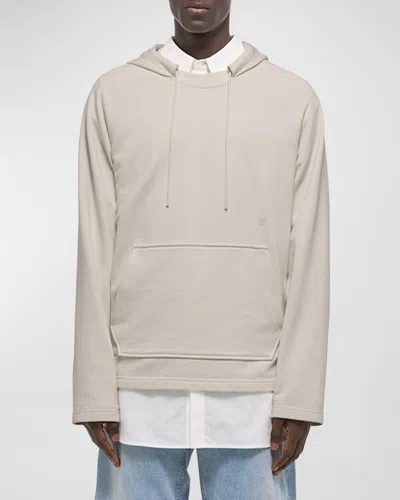 Helmut Lang Men's Relaxed Cotton Hoodie In Sand