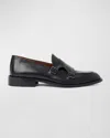 Bruno Magli Men's Biagio Leather Double Monk Loafers In Black