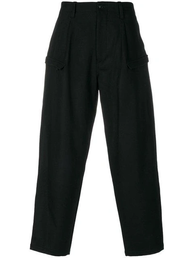 Yohji Yamamoto Side Pocket Trousers In Black