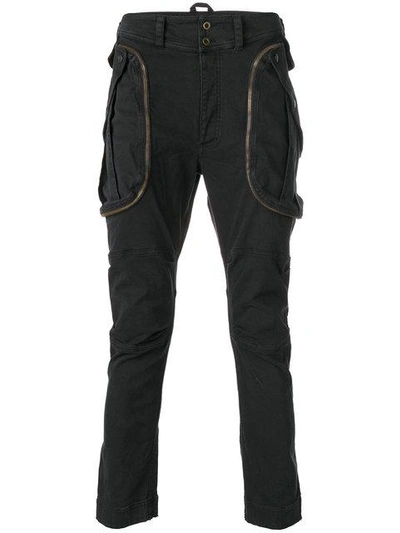 Faith Connexion Cropped Cargo Trousers In Black