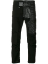 HAIDER ACKERMANN leather biker patch trousers,174342542112289518