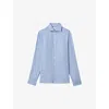 Reiss Ruban Slim Fit Linen Shirt In Soft Blue