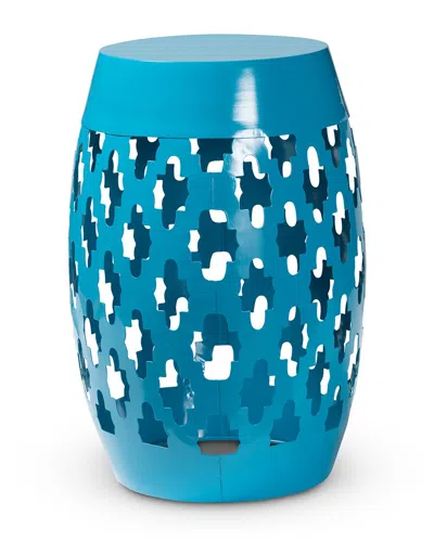 Design Studios Branson Modern & Contemporary Blue Finished Metal Outdoor Side Table