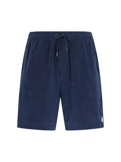 Polo Ralph Lauren Cotton-blend Terry Shorts In Blue