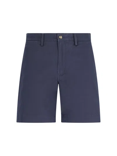 Polo Ralph Lauren Logo Embroidery Shorts In Blue